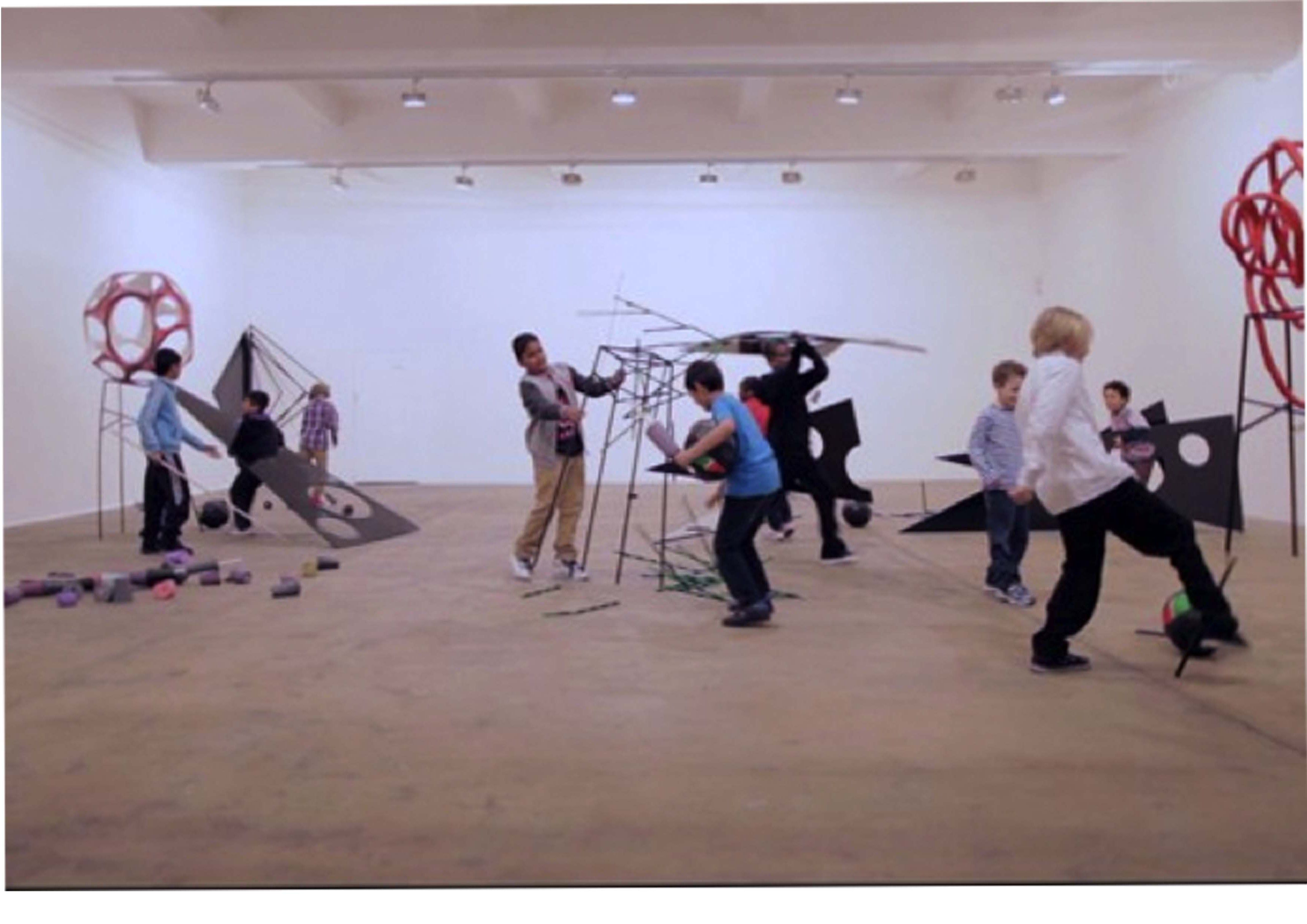 Eva Rothschild, Boys and Sculpture, 2012, (video still), HD video.