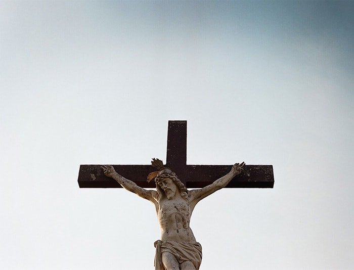Jesus Christ on the cross, Jesus in Ireland, Christ on cross against the sky, nostalgia, Things Were Better Then, Ruth Connolly, Photography, photographer, artist - HeadStuff.org