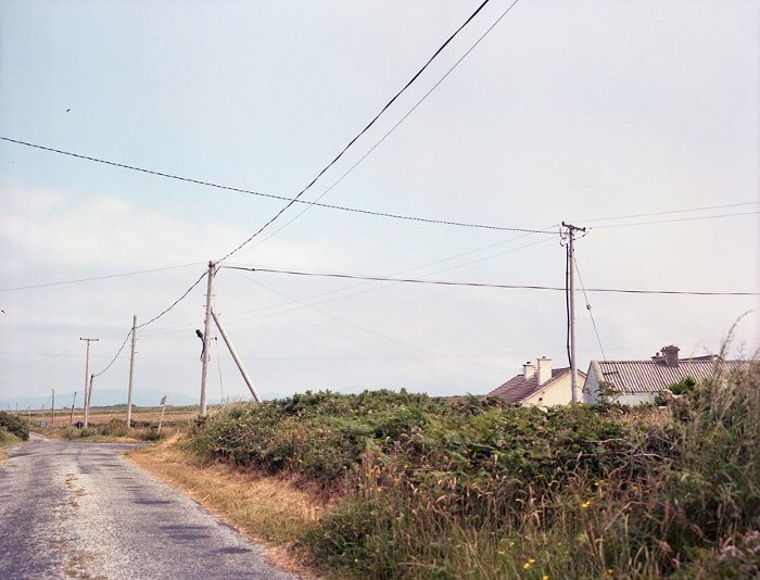 Irish road and wires, ireland countryside, electric wires and phonelines, west of ireland, rural ireland, Things Were Better Then, Ruth Connolly, Photography, photographer, artist - HeadStuff.org