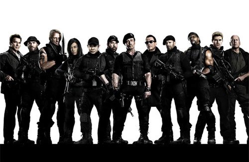 The Expendables 3, iconic 80s action stars, action movies, Sylvester Stallone, Arnold Schwarznegger, Harrison Ford, Wesley Snipes, Lundgren, Jet Li, Antonio Banderas, Terry Crewes, Chuck Norris, Jason Statham, powell, Mel Gibson, oritz, dave, ridiculous film, review, ged murray - HeadStuff.org