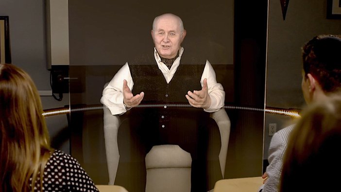 Hologram, holocaust survivor, New Dimensions technology project, Pinchas Gutter, hologram of holocaust survivor, Rest in Pixels, Morna O'Connor, Digital Death, Digital memories, how will you be remembered - HeadStuff.org