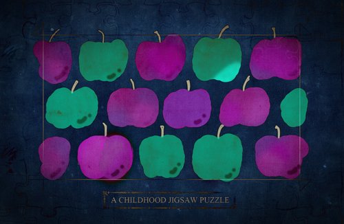 Valentina Cano, Poem, poetry, poet, literature, a childhood jigsaw puzzle, artwork, matt mahon, design, imagery, apple pattern - HeadStuff.org
