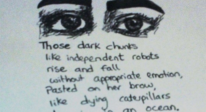 When your eyebrows are more obvious than your face, a poem about eyebrows, drawing on eyebrows, stupid eyebrows, online dating, funny poems, Silvia Heaney - HeadStuff.org