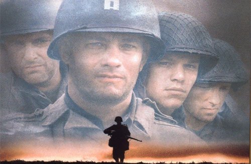Saving Private Ryan movie poster with Tom Hanks, Matt Damon, Stephen Spielberg, 1998, oscars academy awards, review - HeadStuff.org