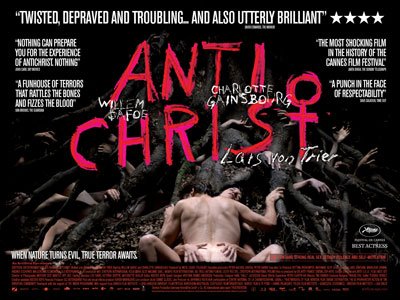 AntiChrist, Anti Christ movie poster, horror film, lars van trier, charlotte gainsborough, willem defoe, halloween movies - HeadStuff.org