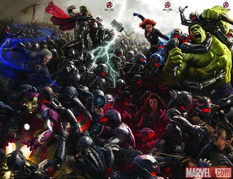 Marvel Avengers Age of Ultron concept art, all the characters in one image, fan art - HeadStuff.org