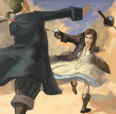 “La Maupin”, by Mike Duke captures the conclusion of Julie’s duel with d’Albert, deviantart.com - HeadStuff.org