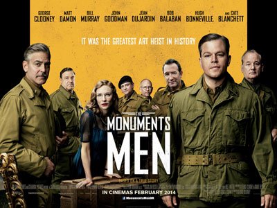 The Monuments Men, george clooney, matt damon, cate blanchett, bill murray, movie poster, art film, heist, ww2 - HeadStuff.org