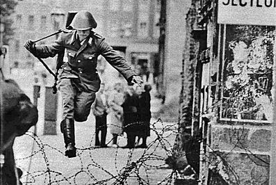Over the years that the Wall was up, around 5,000 people successfully crossed it to defect, while around 200 died in the attempt. One of the most famous early defectors was Conrad Schumann, known as “Mauerspringer”, or “Walljumper”. He was a border guard who jumped the barbed wire on the 15th August - HeadStuff.org