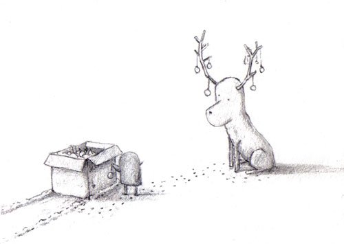 Jacob Stack festive christmas drawings illustrations and christmas cards are funny and cute and gorgeous - HeadStuff.org