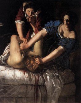 Renaissance painting showing a Biblical scene of two women severing a man's head. - HeadStuff.org