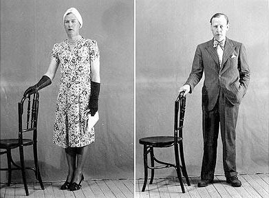 Photo of Dudley Clarke in male and female clothing - headstuff.org
