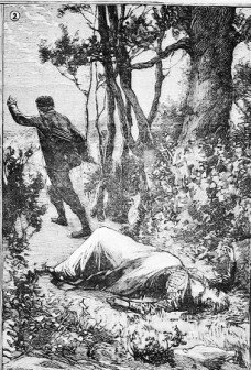 19th century drawing of Joseph Vacher leaving the scene of a murder - headstuff.org