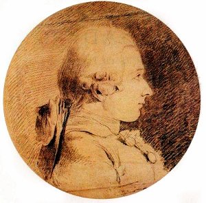 Sepia drawing of the Marquis de Sade - headstuff.org