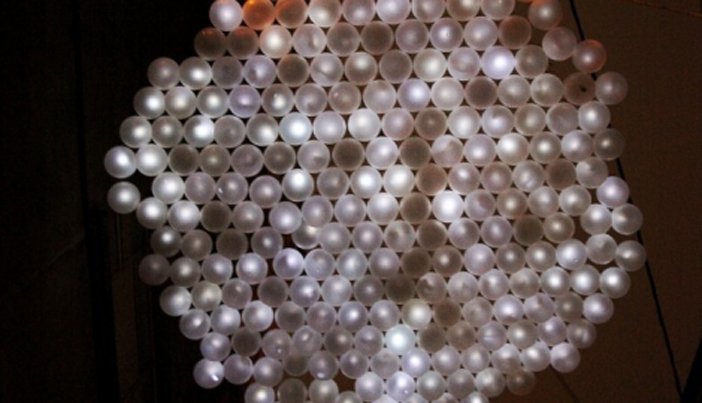 Electron Cloud, polypropylene steel, installation, 2012-Image courtesy of the artist-Headstuff.org