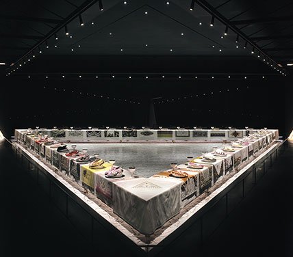 The Dinner Party, Judy Chicago via The Brooklyn Musuem-headstuff.org