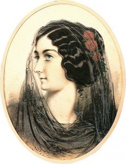 Drawing of Lola Montez as a Bavarian Countess - headstuff.org