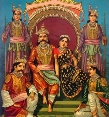 Draupadi and her five husbands