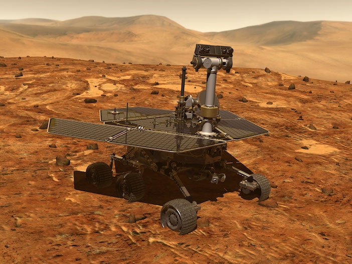 NASA image of Mars Rover on surface of Mars