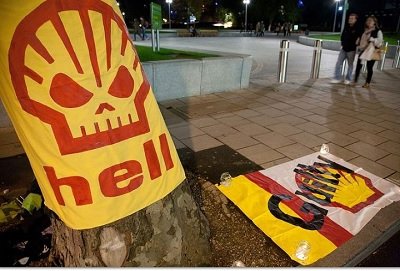 Part of the anti-shell protests