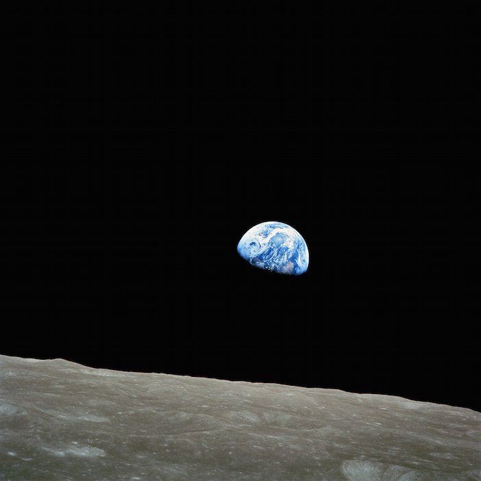 'Earthrise' taken by Astronaut William Anders, 1968