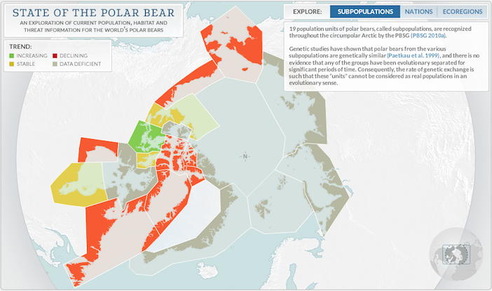 Polar Bear Specialist Group visualisation of Polar Bears