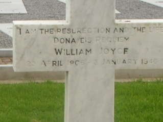 Photo of William Joyce's tombstone in Bohermore cemetery in Galway - headstuff.org