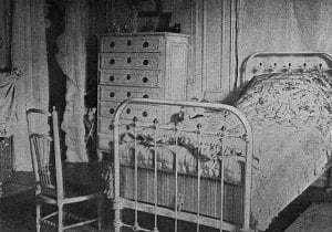 The bed Marguerite Steinheil was found tied to. - headstuff.org