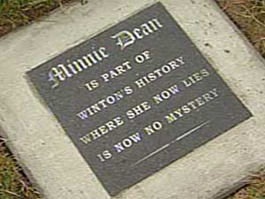 Unofficial tombstone for Minnie Dean - headstuff.org