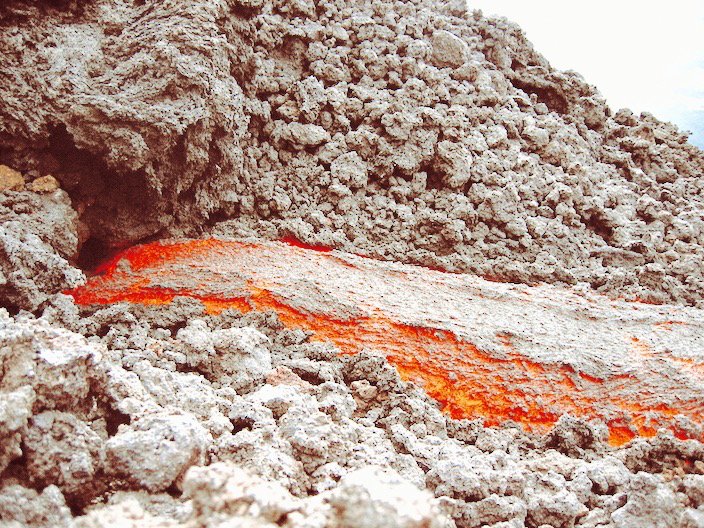 magma flowing