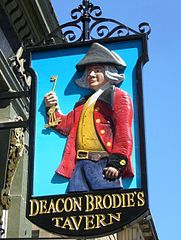 Sign for Deacon Brodie's Tavern - headstuff.org