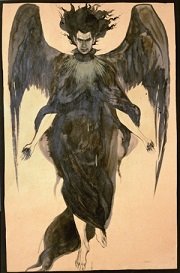 Dark Angel, painting by Marjorie Cameron - headstuff.org