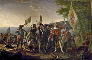 The Landing of Columbus by John Vanderlyn - headstuff.org