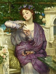 Lesbia With The Sparrow, by Edward Poynter - headstuff.org