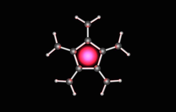 Chemists have created a star-shaped molecule previously thought to be too unstable to be made. The team created the five-pronged molecule [5]radialene, in work that could lead to more efficient ways to make medicinal agents. Credit: Photo by Diane Robinson and Michael Sherburn (Australian National University)