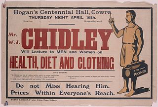 An advertisement for one of Chidley’s addresses - headstuff.org