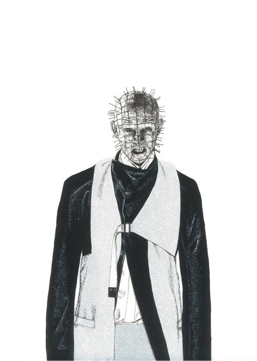 Pinhead (Hellraiser) wearing Boris Bidjan Saberi Fall 2015 Collection - headstuff.org