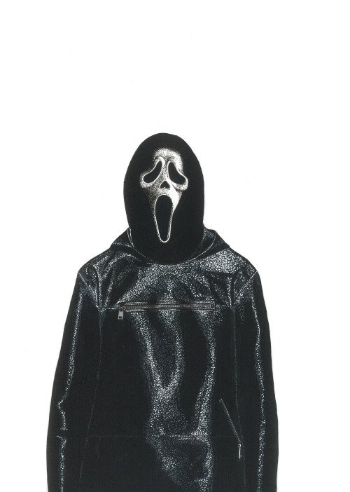Ghostface (Scream) wearing Jil Sander Fall 2015 Collection - headstuff.org