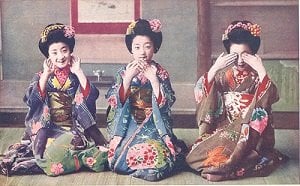 Picture of three geisha - headstuff.org