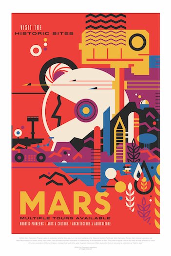 NASA JPL Mars poster