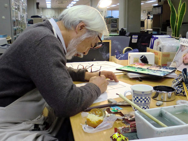 Hayao Miyazaki working on Boro The Caterpillar. - Headstuff.org