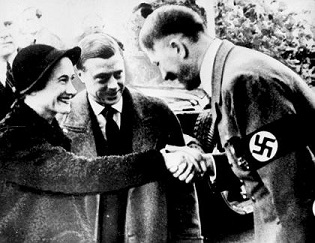 Edward Windsor and Wallis Simpson meeting AdolfHitler - headstuff.org
