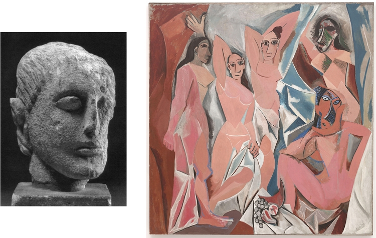 One of the Spanish statues Picasso stole, and “Les Demoiselles D’Avignon” - headstuff.org