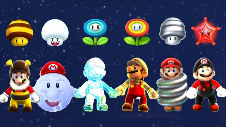 Super Mario Galaxy Power-ups