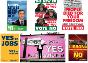 nice treaty ireland yes and no posters - HeadStuff.org