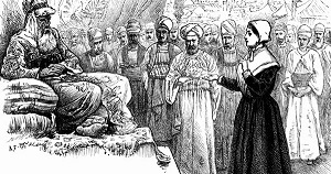 Mary Fisher preaching to Sultan Mehmed IV - headstuff.org