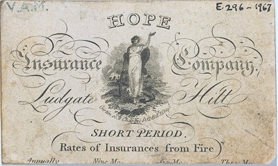 A business card for the Hope Insurance company - headstuff.org