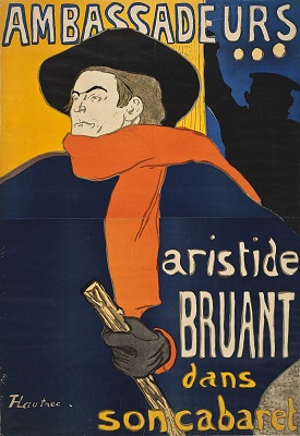 Aristide Bruant by Henri de Toulouse-Lautrec - headstuff.org
