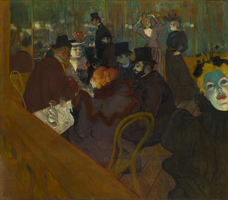 At the Moulin Rouge by Henri de Toulouse-Lautrec - headstuff.org