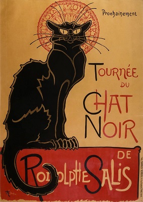 Poster for “Le Chat Noir” by Théophile-Alexandre Steinlen. - headstuff.org